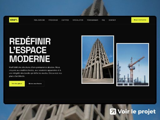 Page d’accueil du site Kraft
